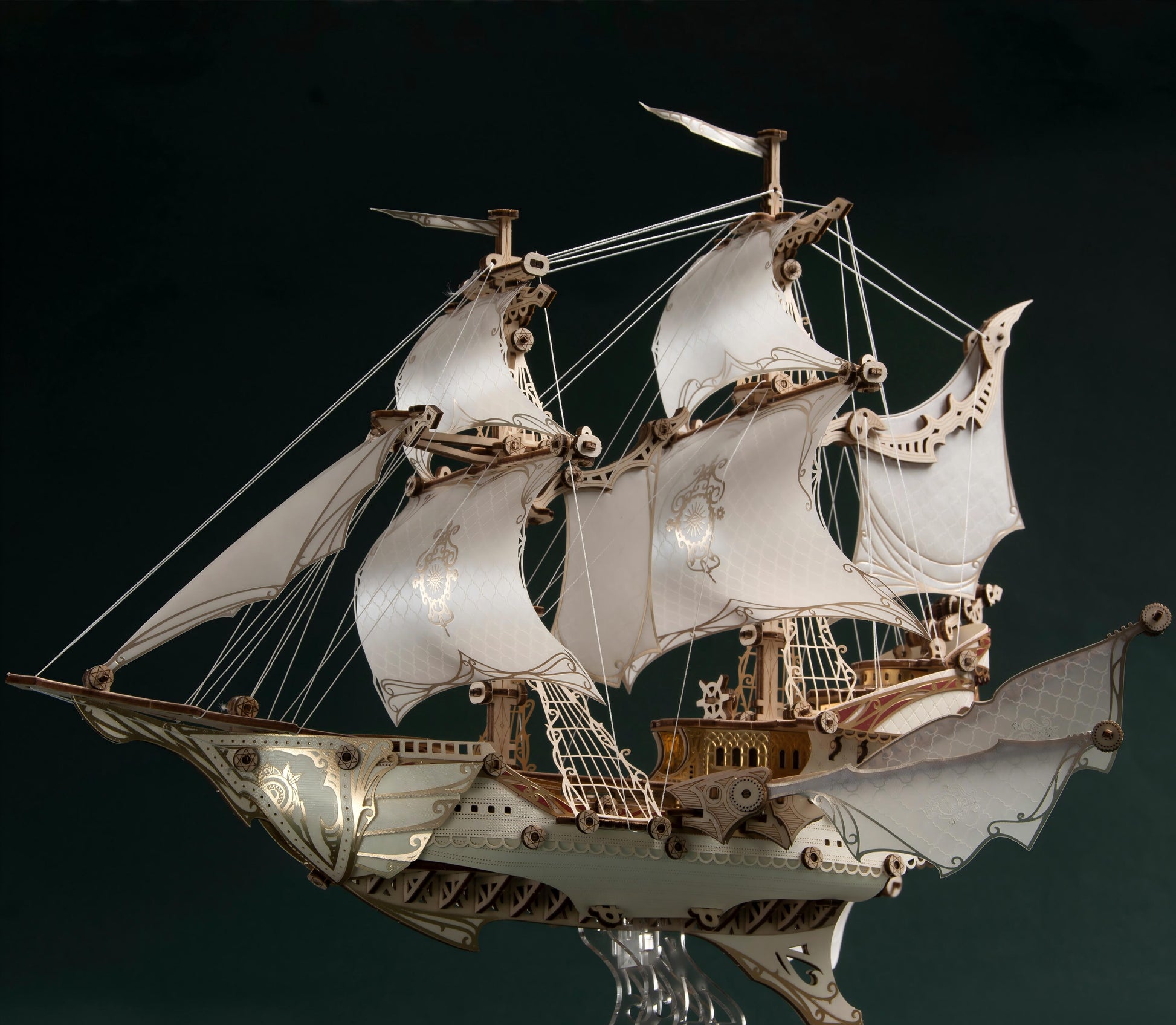 howCat Fantasy Elfship-3D Wooden Model Kit