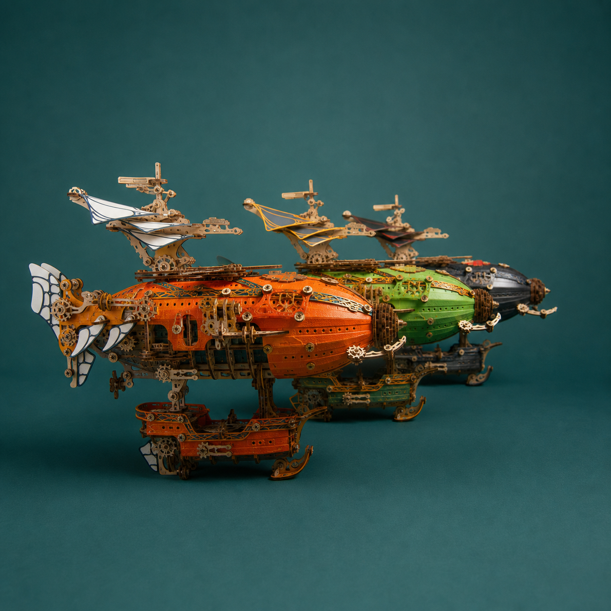 howCat MFantasy Airship-3D Wooden Puzzle Kit（A）