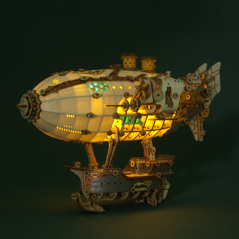 howCat MFantasy Airship-3D Wooden Puzzle Kit