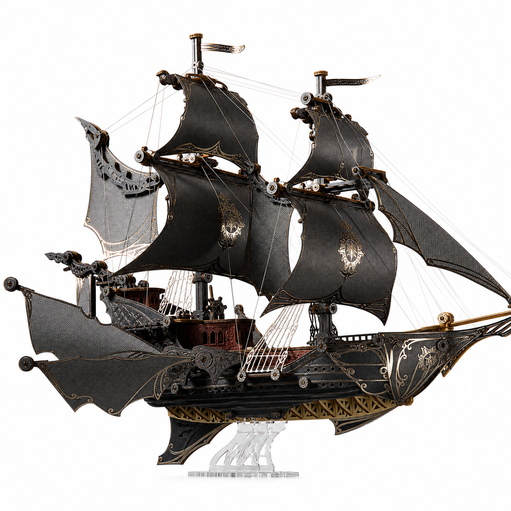 Fantasy Elfship | 3D Wooden Pirate Ship Puzzle Kit for Adults