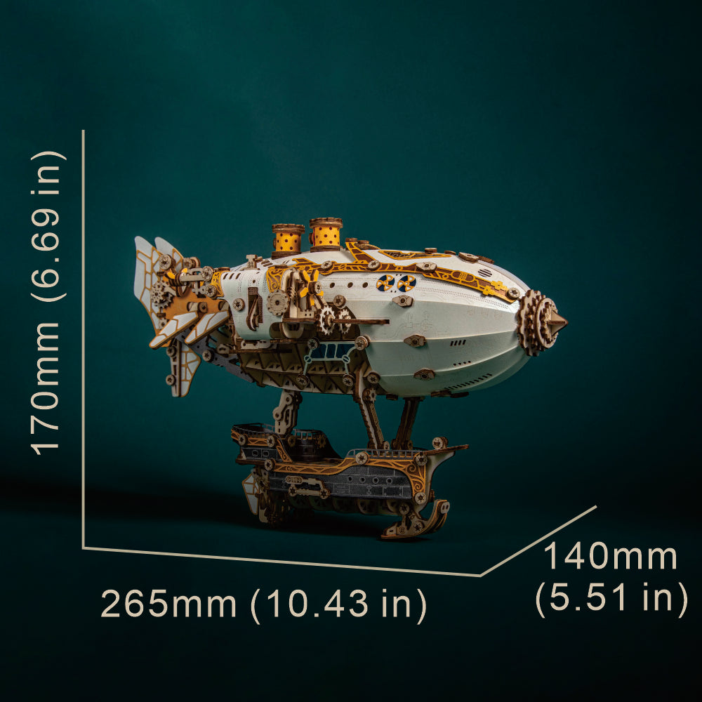 howCat MFantasy Airship-3D Wooden Puzzle Kit