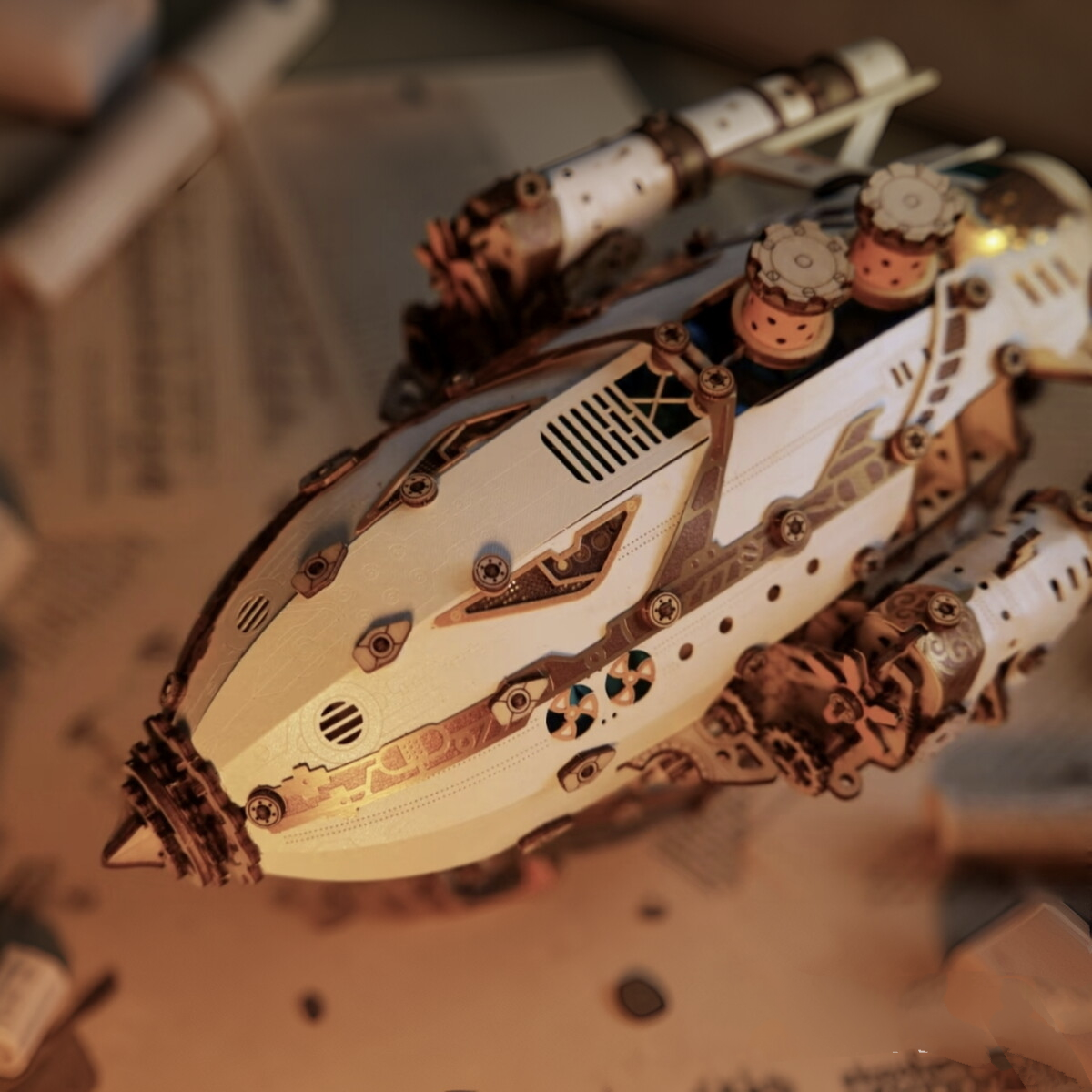 howCat MFantasy Airship-3D Wooden Puzzle Kit