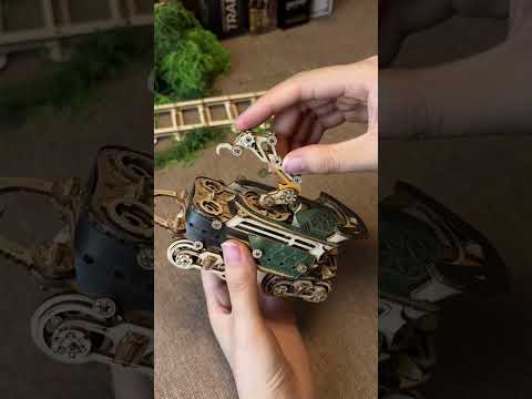 howCat Fantasy Steampunk Train 3D Wooden Puzzle Kit